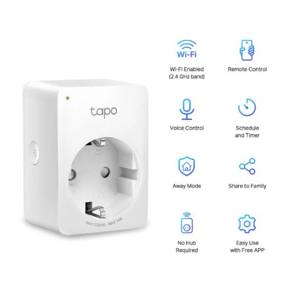 TP-Link TP-LINK Tapo P100(1-pack) Akıllı Priz - Resim 2