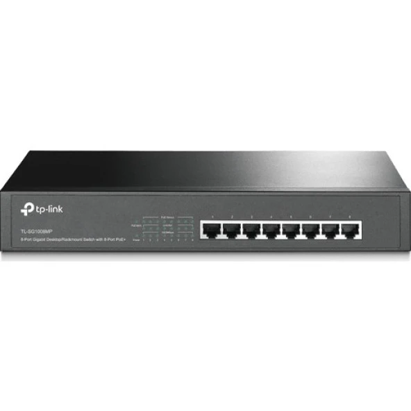 TP-LINK 8-PORT 153W FULL POE TL-SG1008MP GIGABIT POE SWITCH ürün görseli 1