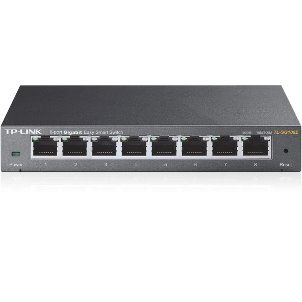 TP-LINK 8port TL-SG108E GIGABIT Yönetilebilir Switch Masaüstü ürün görseli 1