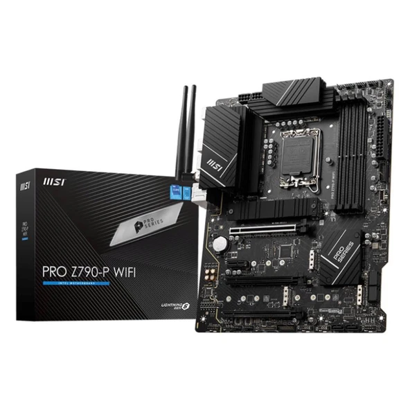 MSI PRO Z790-P WIFI DDR5 M2 PCIe NVME HDMI PCIe 16X v5.0 1700p ATX ürün görseli 1