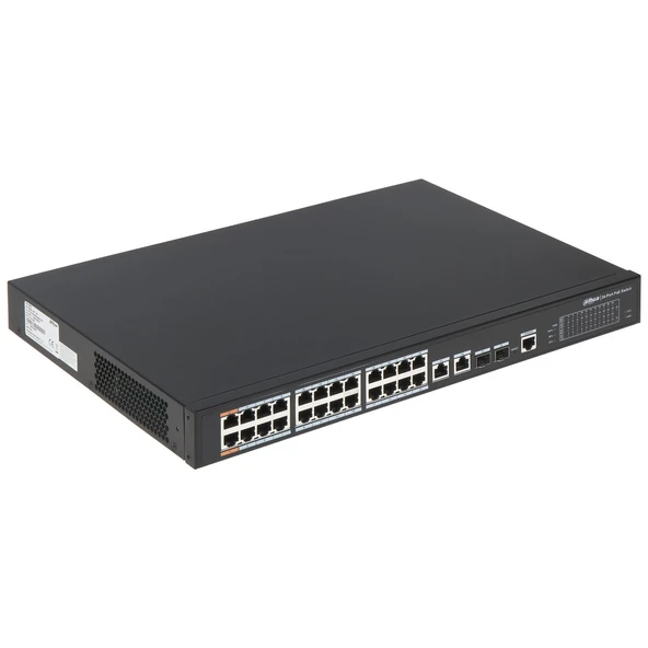 DAHUA 24port PFS4226-24ET-240-V3 10/100 2-SFP GIGABIT 240W FULL POE YÖNETİLEBİLİR SWITCH ürün görseli 1