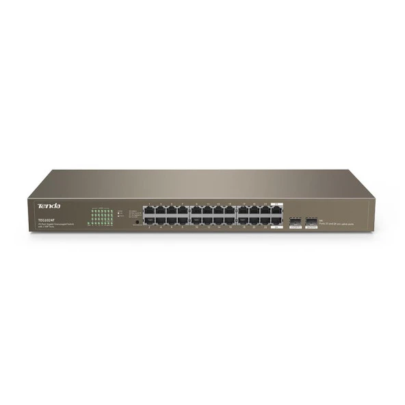 TENDA 24port TEG1024F GIGABIT 2X SFP Yönetilemez Switch ürün görseli 1