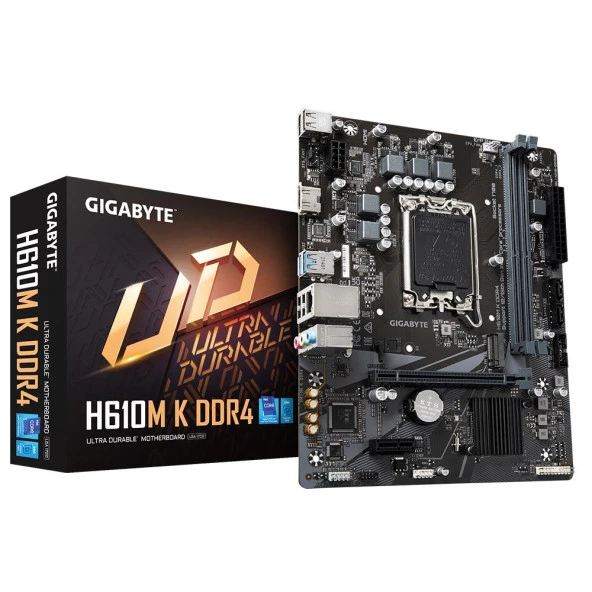 GIGABYTE H610M-K DDR4 HDMI PCIe 16X v4.0 1700p mATX ürün görseli 1