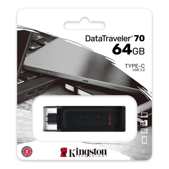 KINGSTON 64GB USB-C 3.2 DT70/64GB USB BELLEK ürün görseli 1