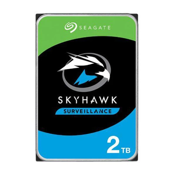 SEAGATE 3.5" 2TB SKYHAWK ST2000VX017 5400 RPM 256MB SATA-3 Güvenlik Diski ürün görseli 1