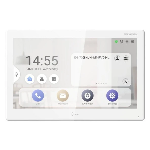 HIKVISION 10.1" KH9510-WTE1(B) Hepsi Bir Arada Görüntülü Kapı İstasyonu Beyaz ürün görseli 1