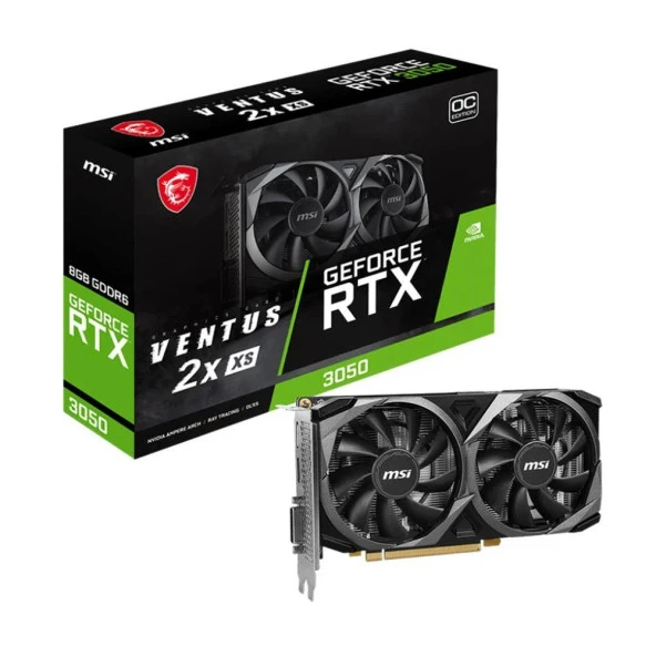 MSI 8GB RTX3050 VENTUS 2X XS 8G OC GDDR6 128bit PCIE 4.0 ürün görseli 1