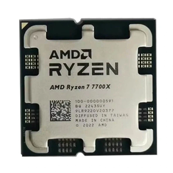 AMD RYZEN 7 7700X 40MB 8çekirdekli O/B UHD AM5 105w Kutusuz+Fansız ürün görseli 1
