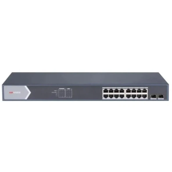 HIKVISION 16port 125w FULL PoE DS-3E0518P-E/M 10/100 Yönetilemez Gigabit Switch ürün görseli 1