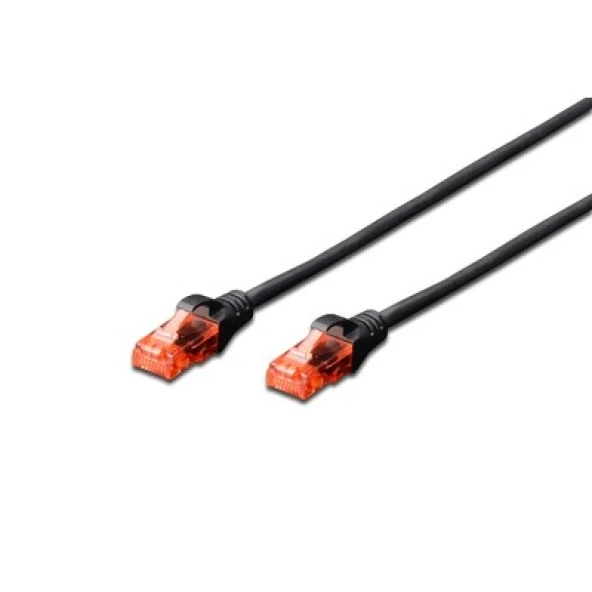 DIGITUS 1m CAT6 Utp DK-1617-010/BL Siyah Patch Kablo ürün görseli 1