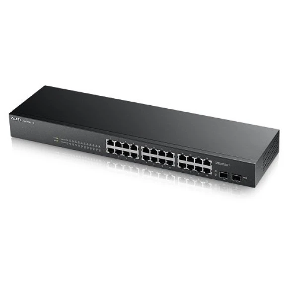 ZyXEL 24port 170w FULL PoE GS1900-24HP GIGABIT 2X SFP Yönetilebilir Switch RackMount ürün görseli 1