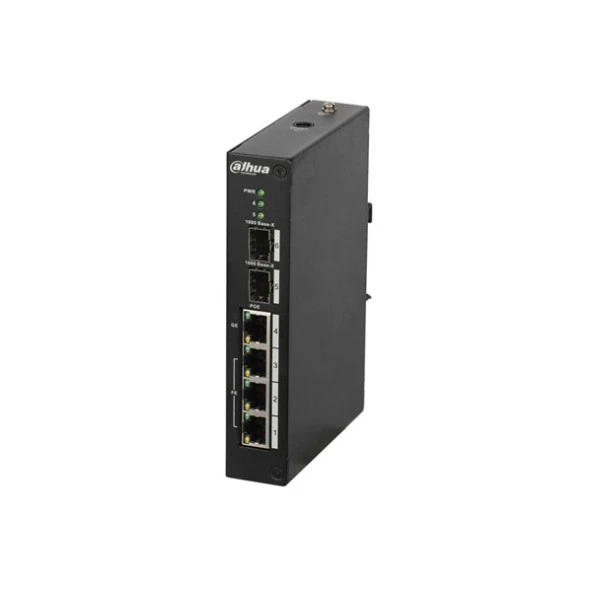 DAHUA 4-PORT 96W FULL POE PFS3206-4P-96 10/100 2X-SFP ENDÜSTRİYEL POE SWITCH ürün görseli 1