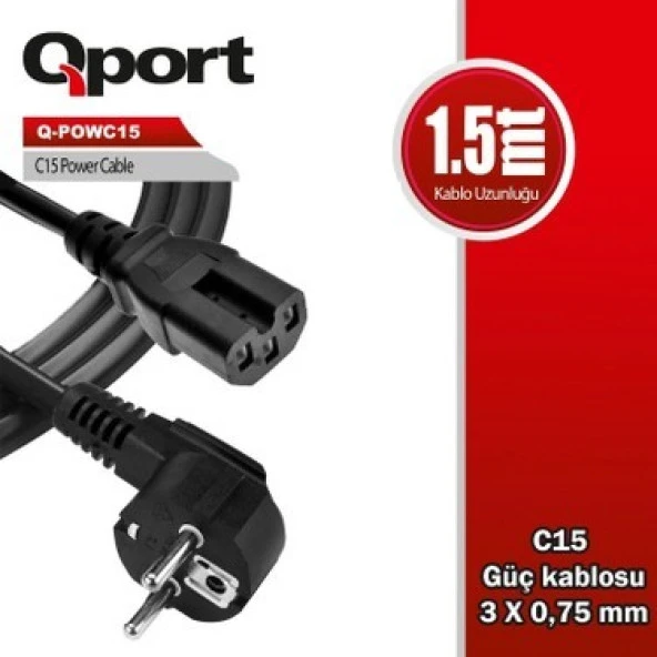 Qport Q-Powc15 1.5Mt Power Kablo ürün görseli 1