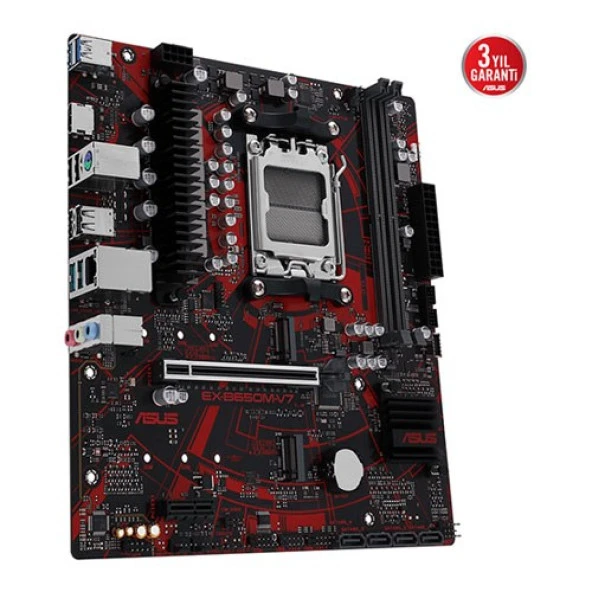 ASUS EX-B650M-V7 DDR5 HDMI PCIE 5.0 AM5 mATX ürün görseli 1