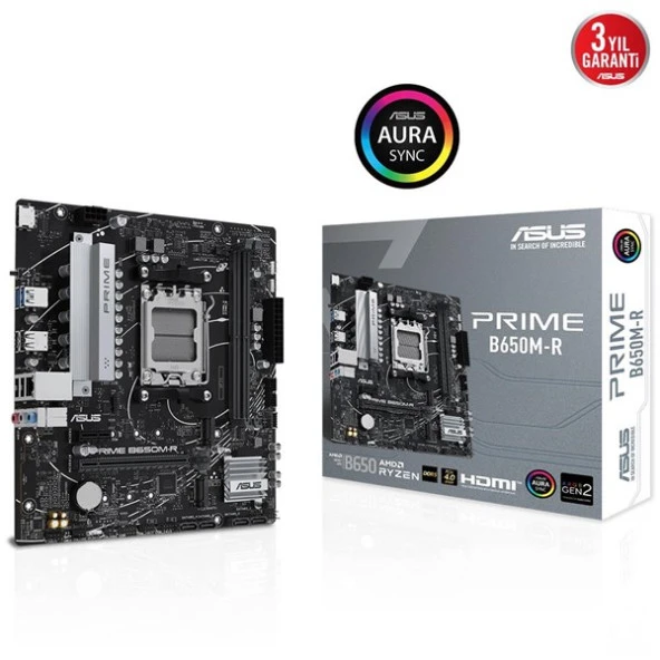ASUS PRIME B650M-R DDR5 HDMI PCIE 4.0 AM5 mATX ürün görseli 1