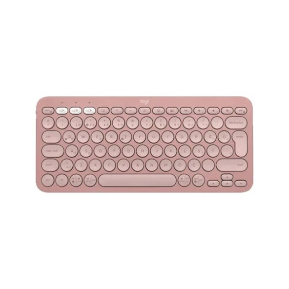 LOGITECH PEBBLE KEYS 2 K380S 920-011859 Multi-Device Bluetooth Klavye Mouse Seti Grafit Pembe ürün görseli 1