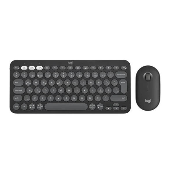 LOGITECH Q TR  PEBBLE KLAVYE VE MOUSE SET 920-012245 ürün görseli 1