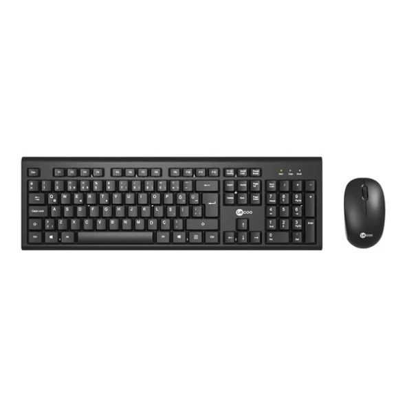 LENOVO LECOO KW200 Q Türkçe Kablosuz Siyah Klavye + Mouse Seti ürün görseli 1