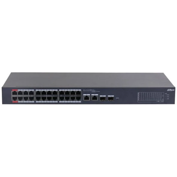 DAHUA 24port CS4226-24ET-375 10/100 2-SFP 375w Cloud PoE Switch ürün görseli 1