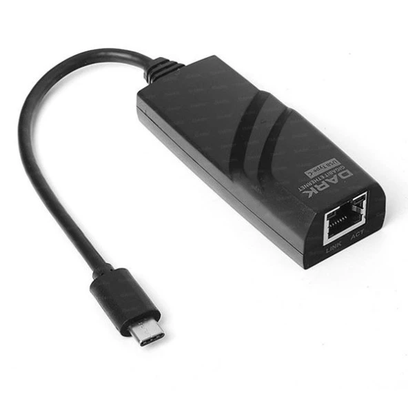 DARK DK-AC-U31XGLAN Type-C 10/100/1000Mbps Gigabit Ethernet Adaptörü ürün görseli 1