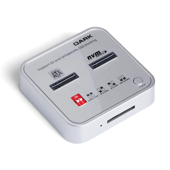 DARK DK-AC-DSDM2C M2 SSD Disk İstasyonu Klon ve SD Kart Destekli ürün görseli 1