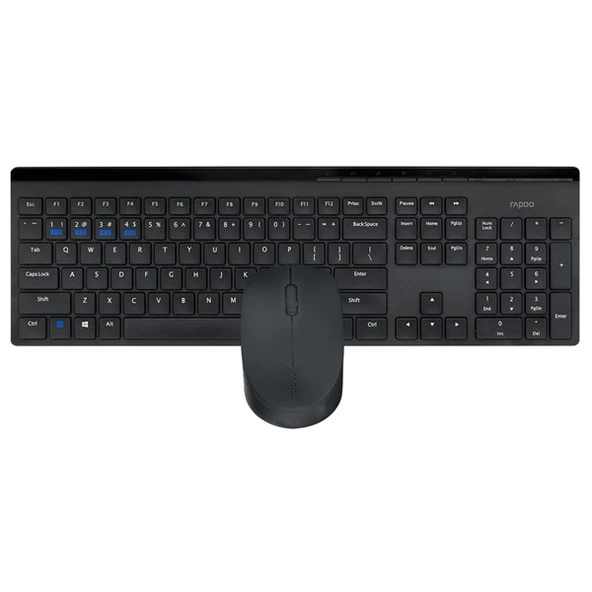 RAPOO 8110M 12482 KABLOSUZ KLAVYE MOUSE SET SİYAH ürün görseli 1