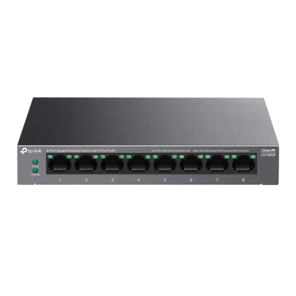 TP-LINK 8port LS108GP Gigabit Yönetilemez Switch ürün görseli 1