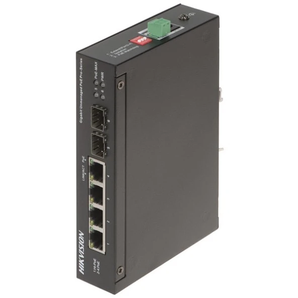 HIKVISION 4port DS-3T0506HP-E/HS GIGABIT 2-SFP 60W POE YÖENTİLEMEZ ENDÜSTRİYEL SWITCH ürün görseli 1