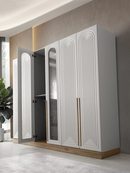PERGE MDF 6 KAPILI DOLAP ürün görseli 1