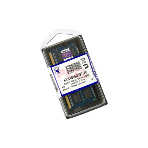 Kingston KVR1066D3S7/4G 4GB DDR3 SODIMM 1066 MHz PC Bellek ürün görseli 1
