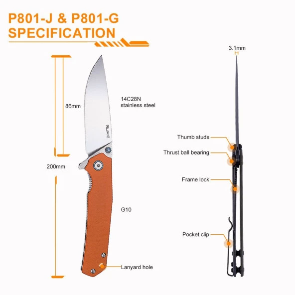 RUIKE P801-J ÇAKI - Resim 3