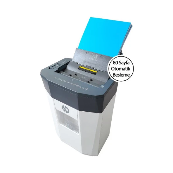 HP OneShred Auto 80CC Otomatik Beslemeli Evrak İmha Makinesi-Çapraz kesim-4,3x12mm-15lt ürün görseli 1