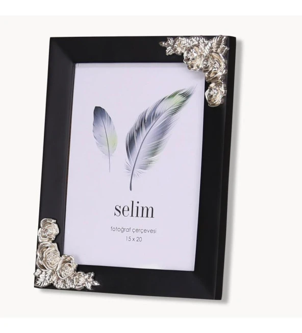 SELİM DEKOR ROSENGARD 13X18 ÇERÇEVE SİYAH-GÜMÜŞ ürün görseli 1