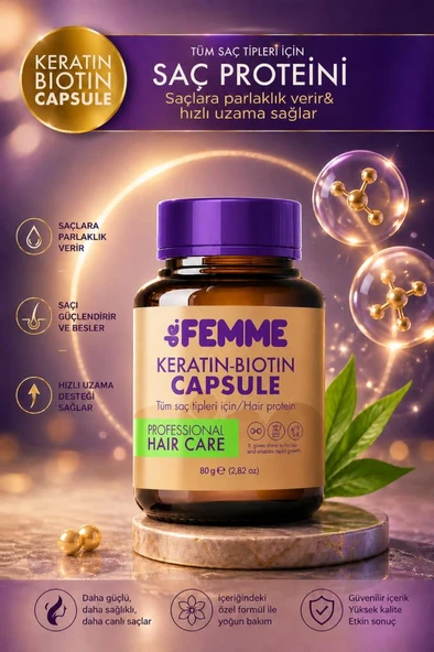 De Femme Saç Bakım Proteini /dökülmelere Ve Yıpranmalara Karşı Hair Profosyonel Saç Bakımı Özel Ürün 80Gr ürün görseli 1