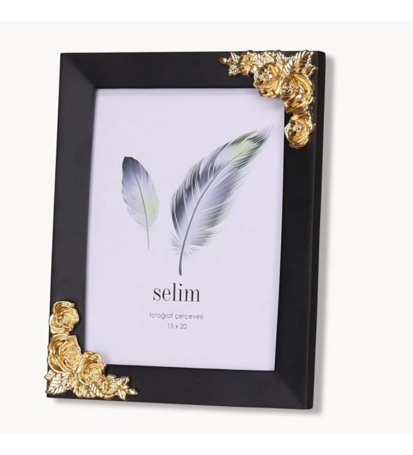 SELİM DEKOR ROSENGARD 15X20 ÇERÇEVE SİYAH-ALTIN ürün görseli 1