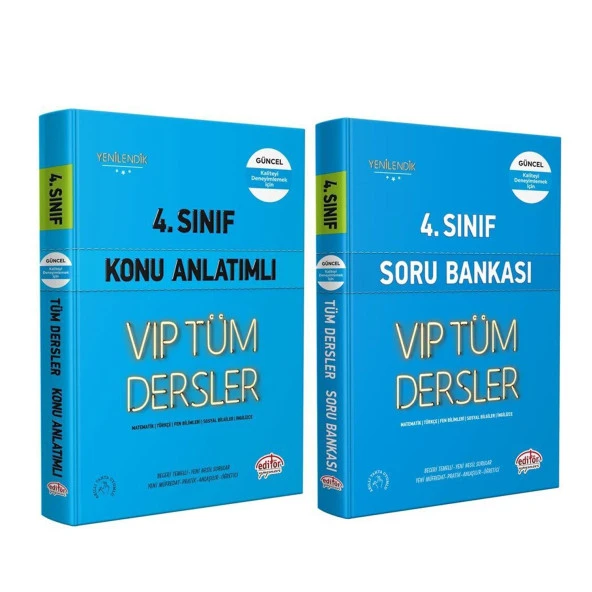 Editör Yayınları 4.Sınıf VİP Tüm Dersler Konu ve Soru Seti 2 Kitap ürün görseli 1