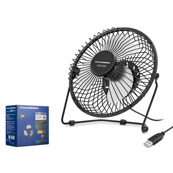 Hadron HDX7252 18cm Metal Masaüstü Usb Vantilatör ürün görseli 1