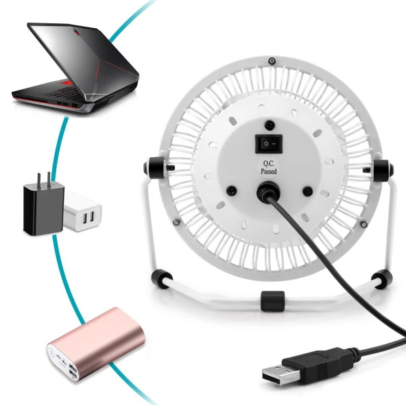 Hadron HDX7252 18cm Metal Masaüstü Usb Vantilatör - Resim 12