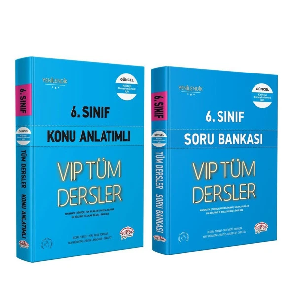 Editör Yayınları 6.Sınıf VİP Tüm Dersler Konu ve Soru Seti 2 Kitap ürün görseli 1
