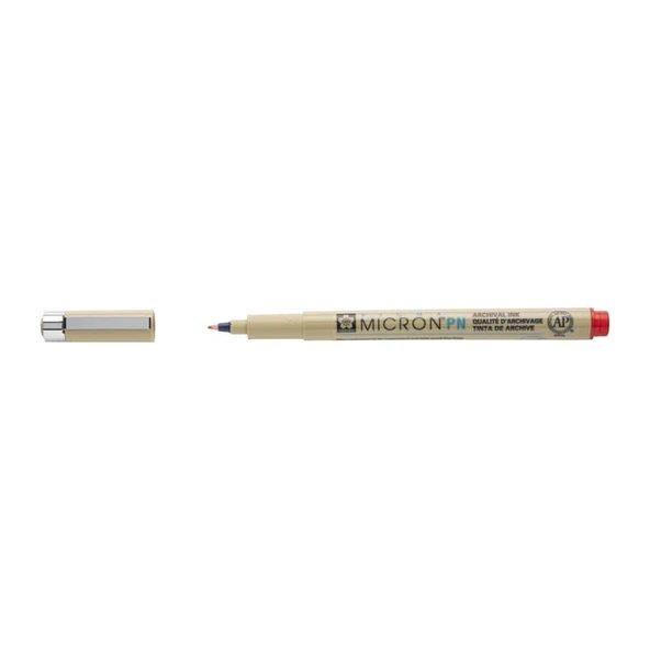 Sakura Pigma Micron PN Kırılmaz Esnek Uç Yazı ve Çizim Kalemi Red ürün görseli 1