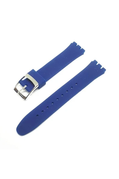 17mm Swatch Uyumlu Chrono Model Slikon Saat Kordonu - LACİVERT ürün görseli 1