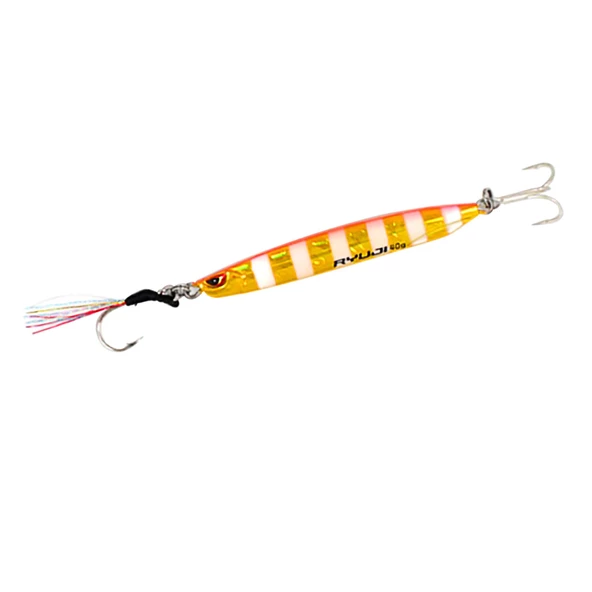 Ryuji Silent Jig 8cm 40gr Metal Jig yem  Gold Zebra Glow ürün görseli 1
