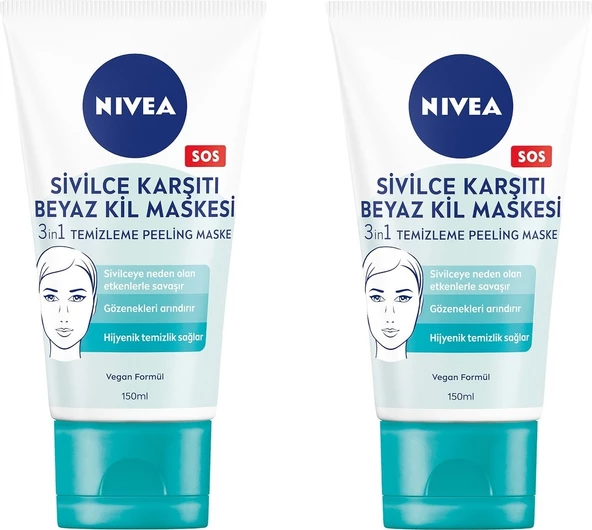 Nivea Beyaz Kil Maskesi 150 ml - 2'li ürün görseli 1