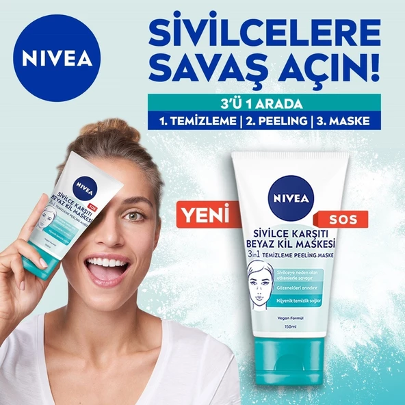 Nivea Beyaz Kil Maskesi 150 ml - 2'li - Resim 5