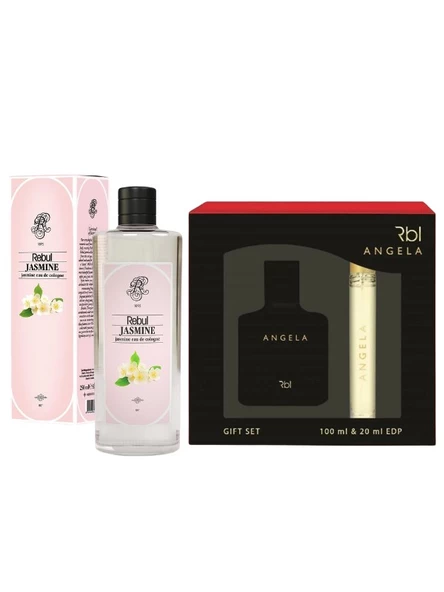 Rebul Angela Edp 100 ml + 20 ml Kadın Parfüm + Jasmine - Yasemin Kokulu Kolonya 250 ml Özel Set ürün görseli 1