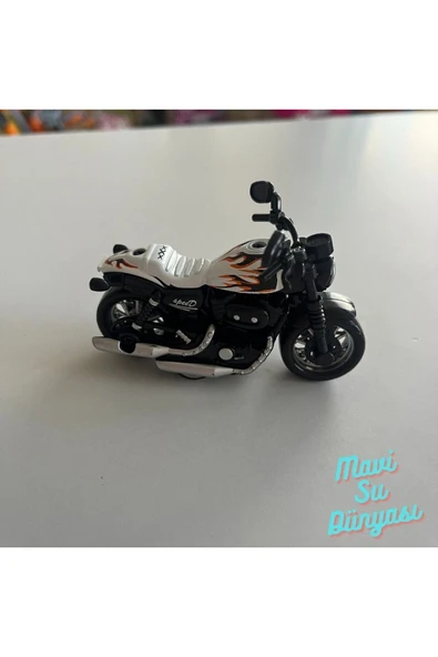 Çek Bırak Metal Küçük Boy Beyaz Renk Motosiklet ürün görseli 1