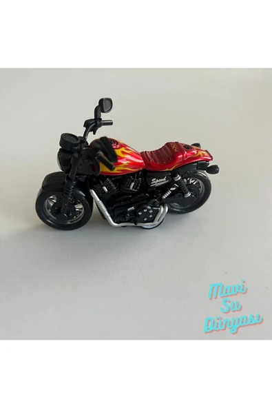 Çek Bırak Metal Küçük Boy Kırmızı Renk Motosiklet ürün görseli 1