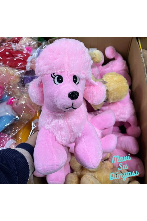 Peluş Pembe Renk Köpek 30 Cm - Mavi Su Dünyası ürün görseli 1