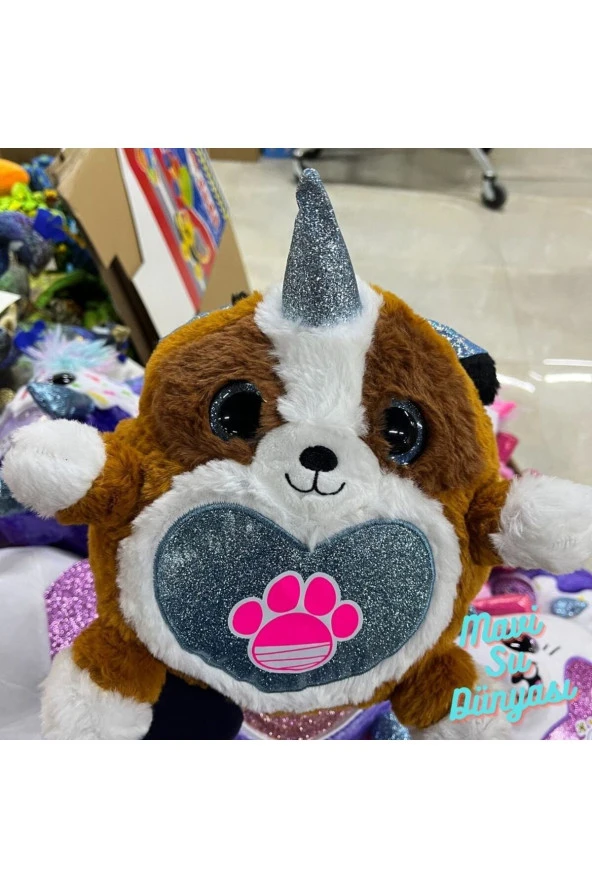 Peluş Ferby Kahverengi Beyaz Desenli - Mavi Su Dünyası ürün görseli 1