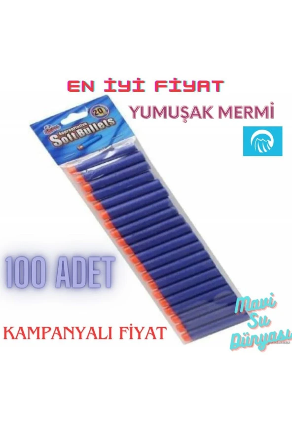 Yumuşak Sünger Mermi 100 lü ürün görseli 1